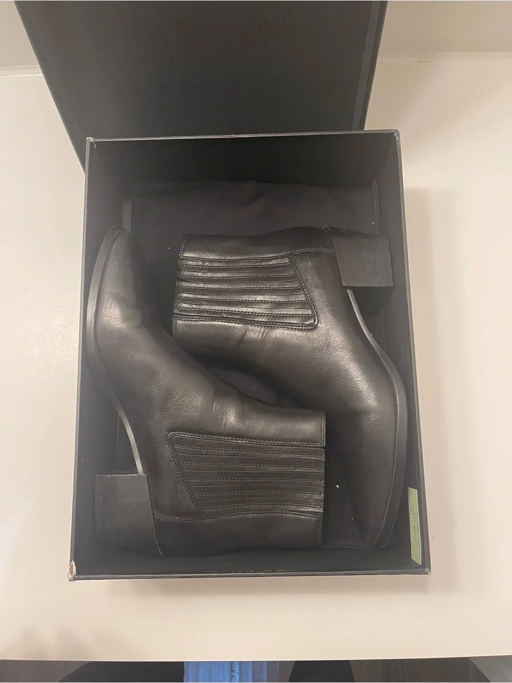 rag & bone Black Leather Rover Ankle Boot